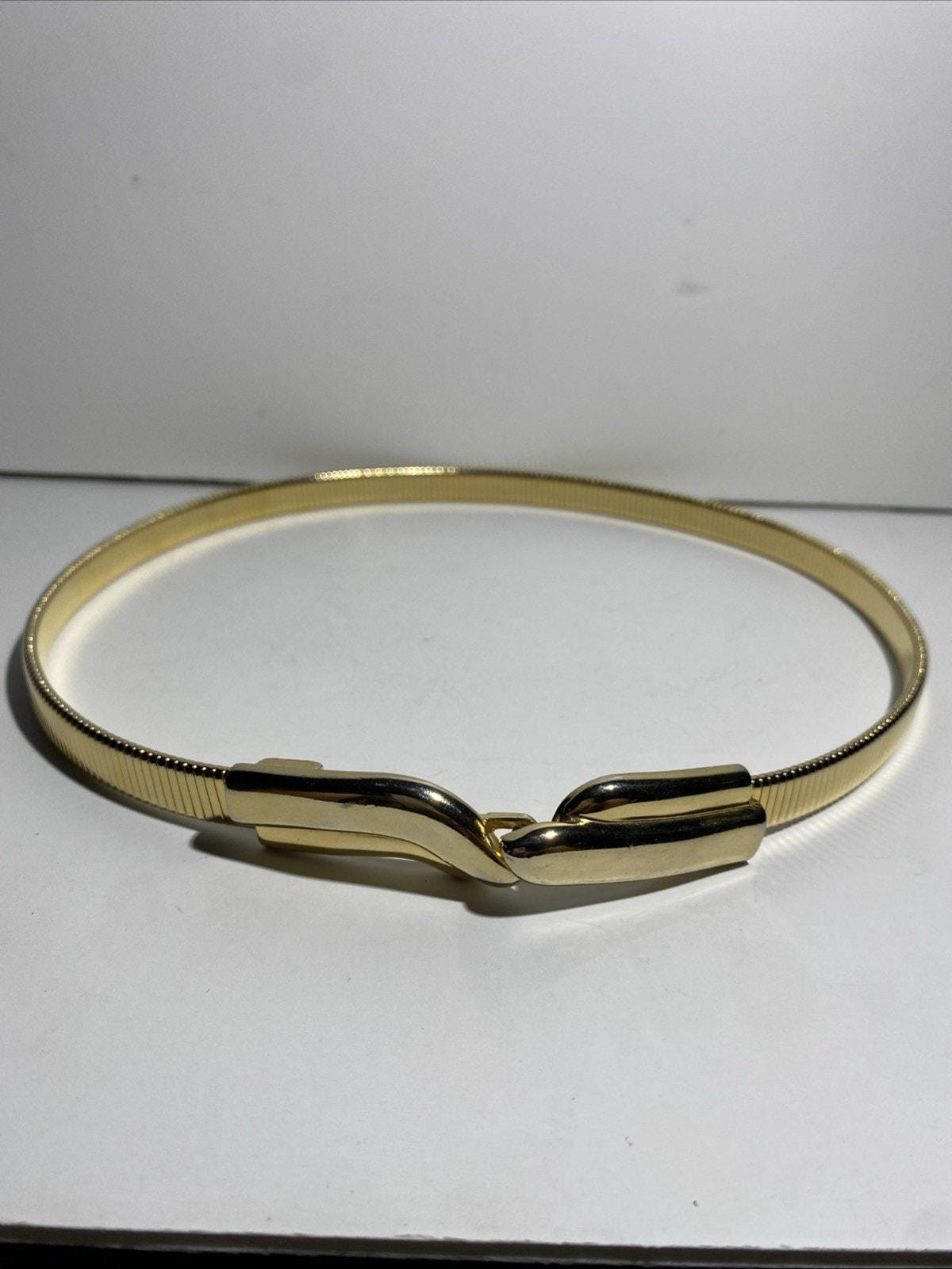 Vtg ACCESSOCRAFT NYC Ornate Goldtone Stretch Belt Vintage Accessocraft NYC Lion Head Gold Tone Stretch Belt - Etsy main image 2
