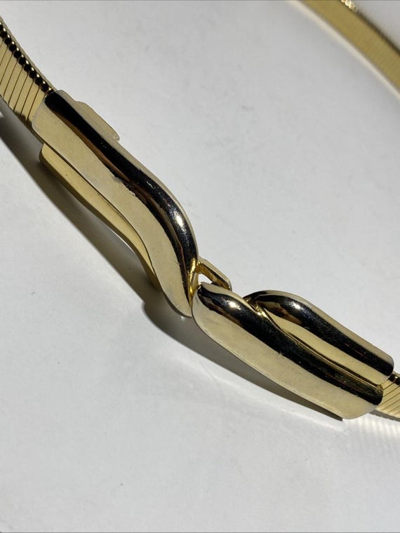 Vintage Accessocraft NYC Gold Tone Stretch Belt ~ 27” Great  display picture 3