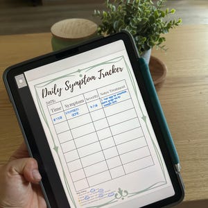 Daily Symptom Tracker Printable/Chronic Illness Tracker/Health Journal PDF