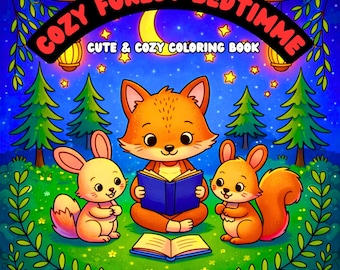 Cozy Forest Bedtime Coloring Book – Free 10 Page Sample PDF + PNG