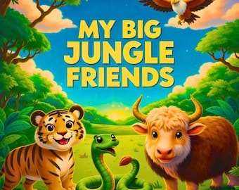 Jungle Animals Coloring Book: 25 Printable Pages (PDF & PNG)