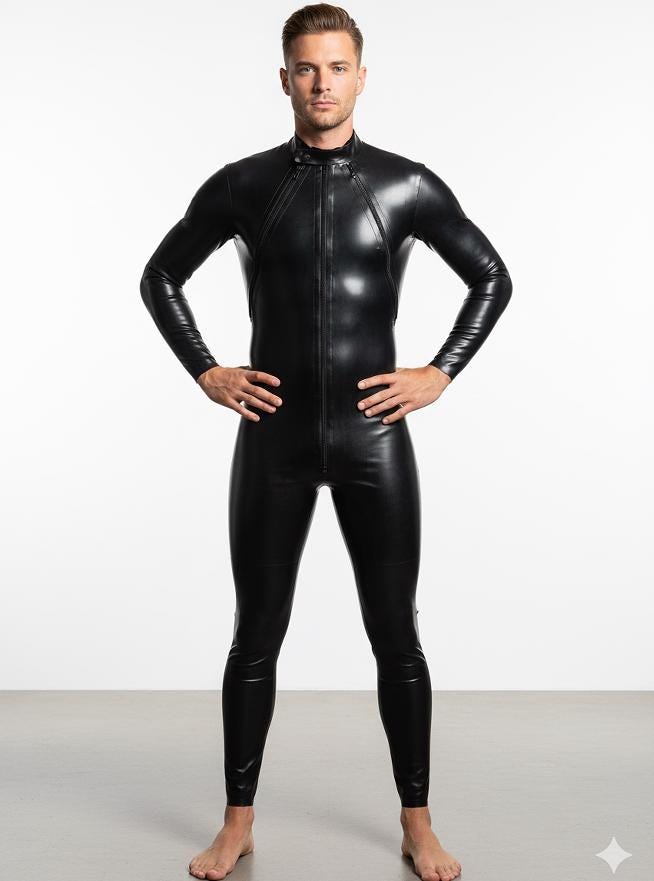 onopezzi e tutine XDB Donna Pelle Catsuit Wetlook Tuta a aniche