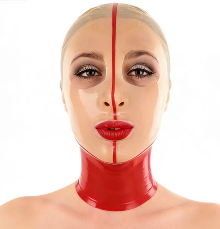 Sexy transparante latex kousen voor dames huid strak lang rubber met zwarte rand