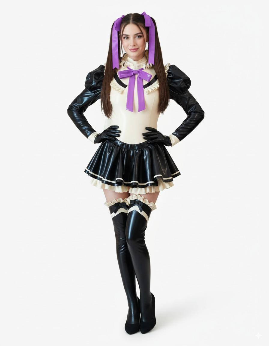 Latex maid dress - Etsy 日本