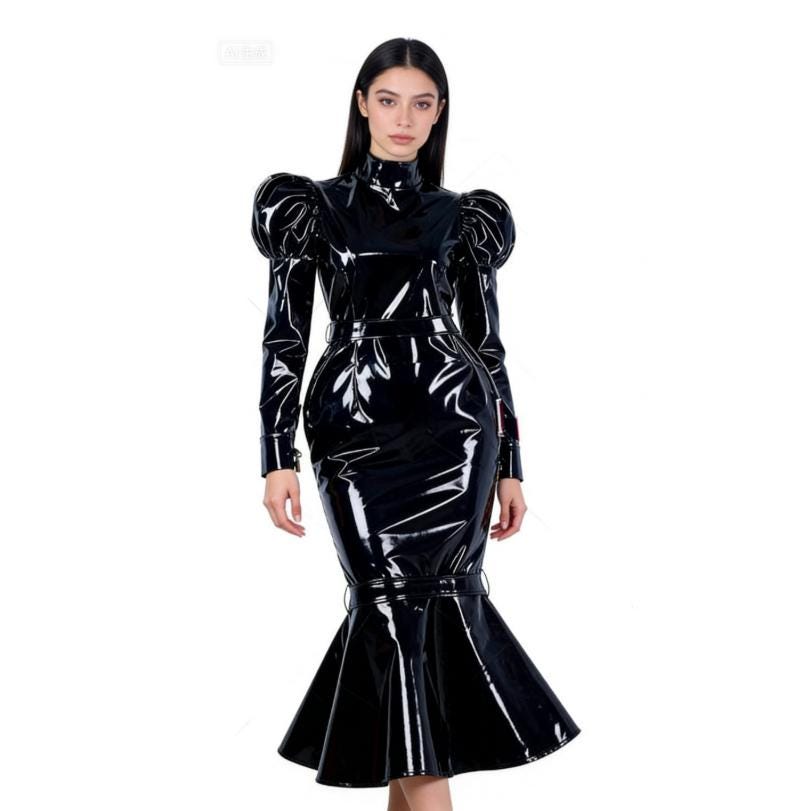 Black Pvc Dress - Etsy