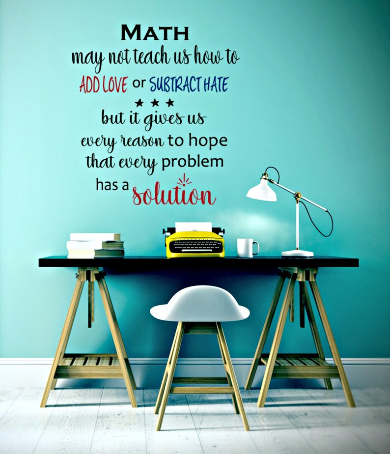 Math Classroom Decor Vinyl Wall Decals Math Decals Math Etsy