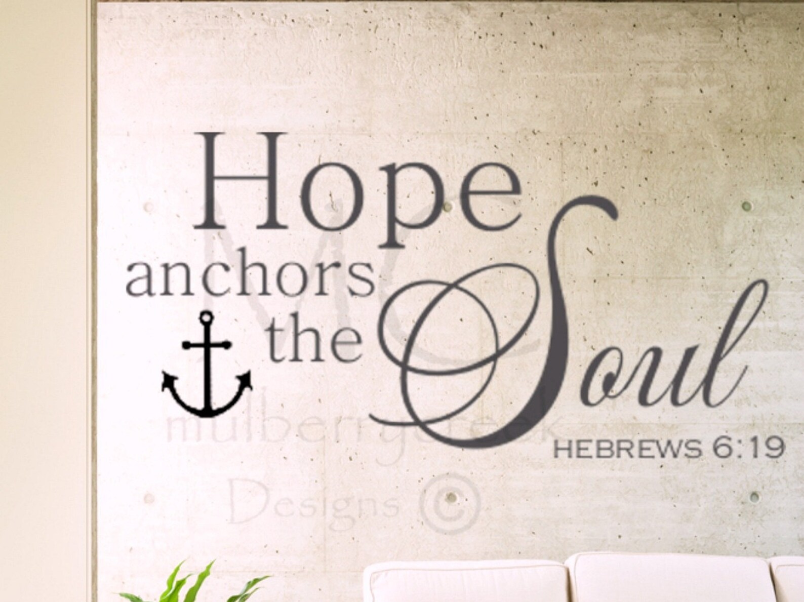 Scripture Wall Decal Bible Verse Wall Decal Hope Anchors Etsy