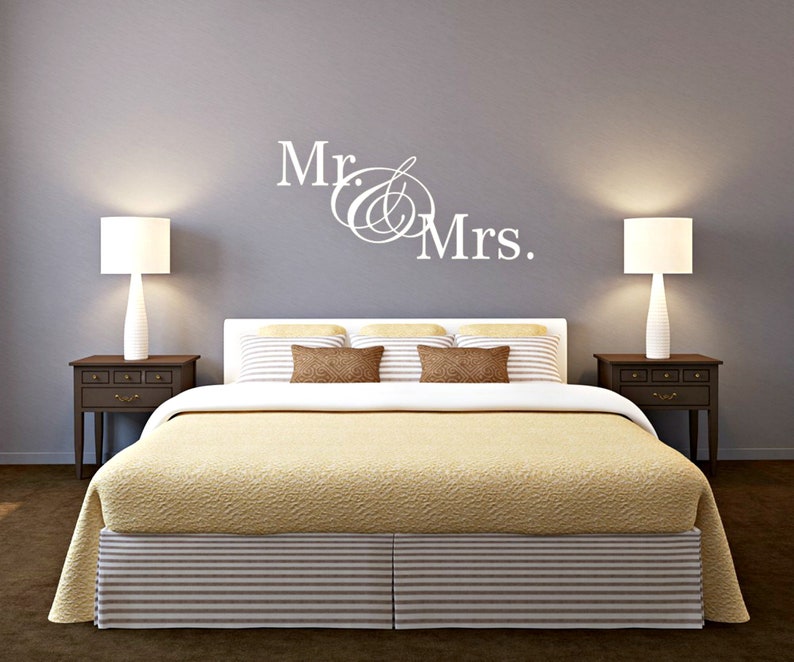 Wall Decor Mr. and Mrs. Vinyl Decal Wedding Decals for Signs Etsy