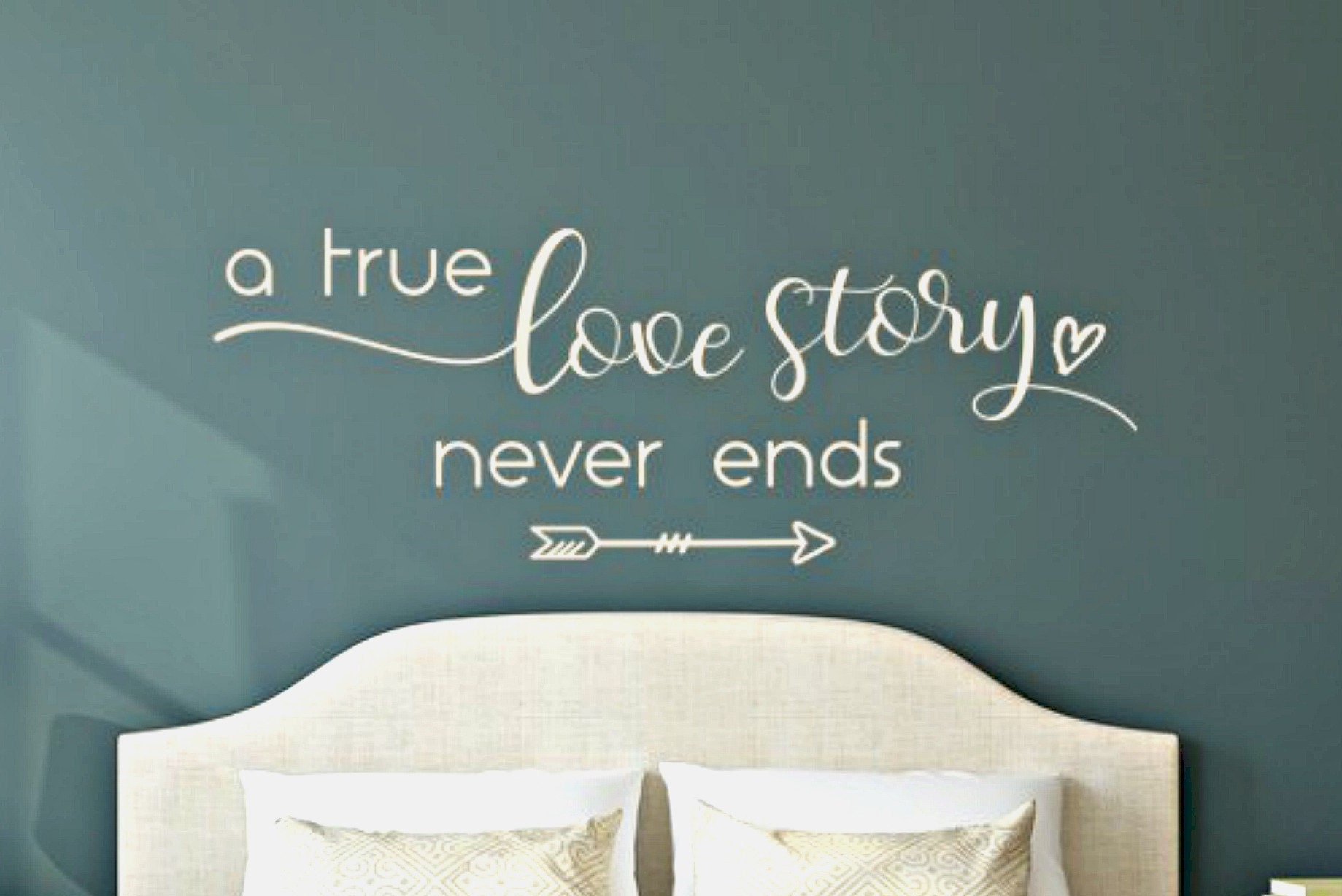 Romantic Wall Decals Master Bedroom Vinyl Love Story Decal Etsy