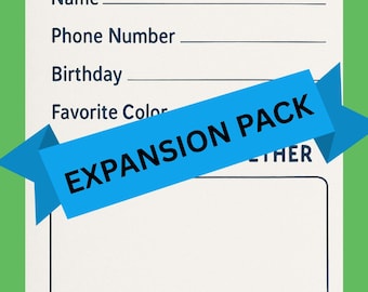 Tin Can Kids Phone Book: Extra Pages Expansion Pack (Printable PDF Refills