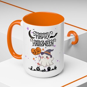 Halloween Coffee Mug, Cute Halloween Mug, Ghost Coffee Mug, Spooky Mug, Halloween Gift, Cute Halloween, Fall Decor, Trick or Treat Mug