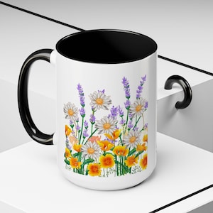 Beautiful Mug, Floral Coffee Mug, Vintage Coffee Mug, Summer Mug, Perfect for Tea Lovers, Mother&#39;s Day Gifts, Cozy Mornings