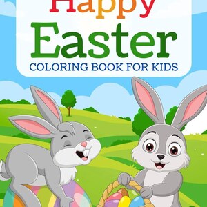 Happy Easter Coloring Pages for Kids | Printable Easter Activity Sheets | Digital Download PDF