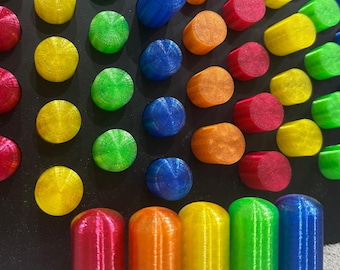Giant Lite Brite Pegs: 150 Translucent 3D Printed Replacement Set