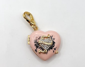JC055-Juicy Couture pink heart locket charm