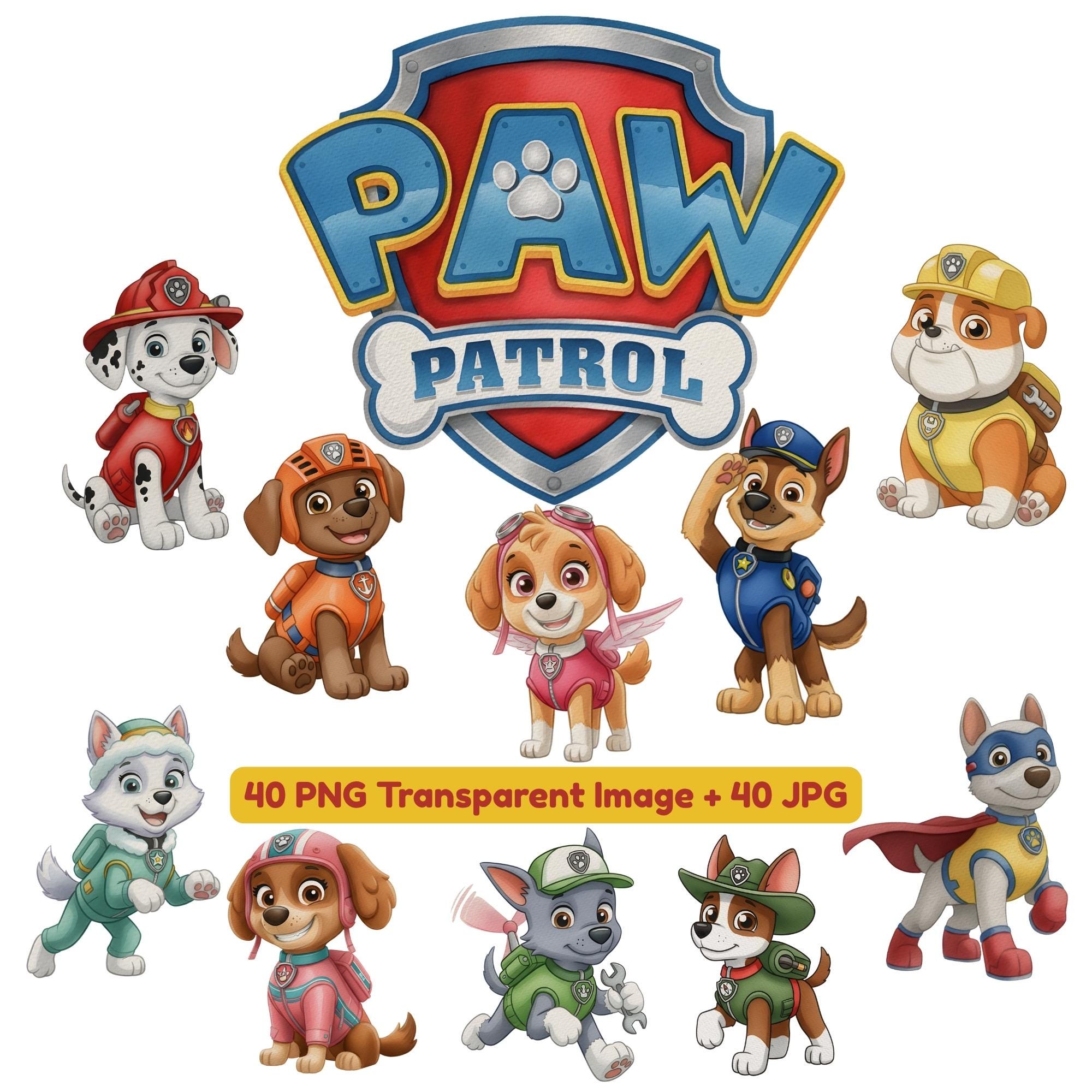 Paw Patrouille Carte D'anniversaire Bleu Illustration Stock
