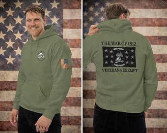 War of 1812 Veterans Exempt hoodie "don't tread on me"