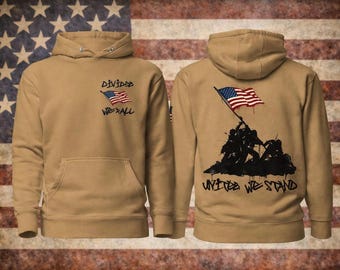 Patriotic American Flag Hoodie – United We Stand USA Gift