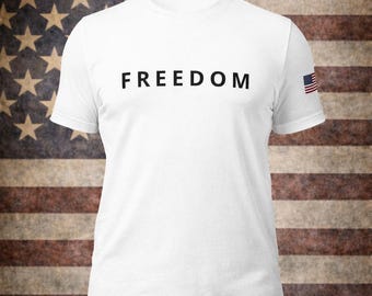 Patriotic Freedom Charlie Kirk inspired T-Shirt – USA Flag Tee – Mens & Womens