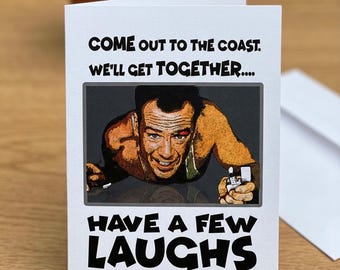 Ven a la costa. Tarjeta de felicitación navideña con diseño especial. Regalo de cumpleaños para mamá, papá, San Valentín, esposo, esposa, aniversario de Navidad.