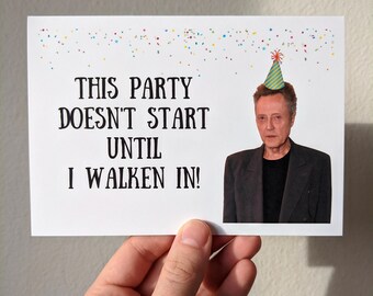 Tarjeta de cumpleaños Walken, tarjeta de invitación a fiesta, tarjeta de felicitación, regalo de cumpleaños y San Valentín para marido, mujer, amigos, tarjetas de aniversario, tarjetas de Navidad