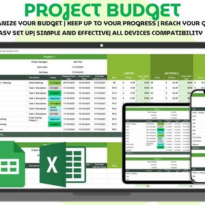 Einfaches Projekt Budget Tracker Tabelle Excel Google Sheets ein Blatt Kosten Spesenverwalter Fi- nanzplaner Geschäftsteams und Start-Ups