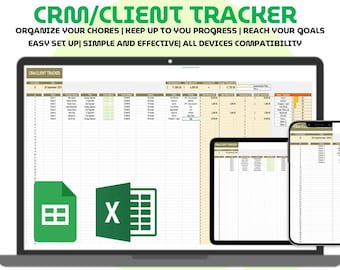 Kunden-Tracker crm Google Sheets Excel-Vorlage crm-Dashboard Verkaufs-Tracker Rechnung-Tracker Small Business-Lead-Tracker Aufgaben-Tracker