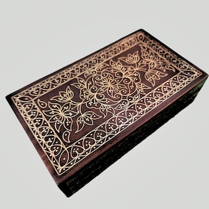 Tarkashi Inlay Jewelry Box – Rajasthani Sheesham Wood