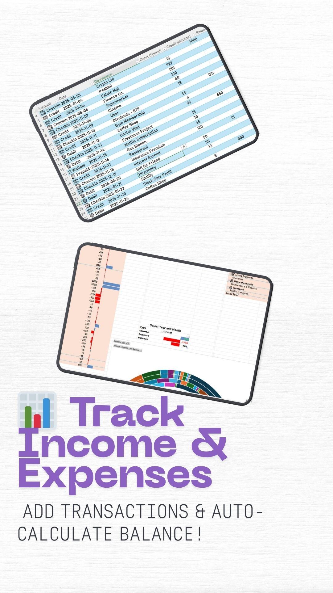 Personal Finance Tracker Excel Template | Budget Planner | Income ...