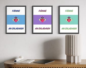 Claddagh Ring Irish Wall Art – Fáinne an Chladaigh Print (A5/A4/A3)