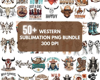 Western Bundle PNG, Western Sublimation Designs, Retro Western Png, Cowboy Cowgirl Png, Country T-shirt Design, Howdy Png, Rodeo Png