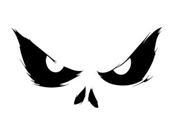Cara de calabaza de Halloween espeluznante / Jack O'Lantern espeluznante PNG SVG DXF Eps / Descarga digital para proyectos de camisetas y manualidades