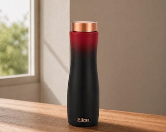 Personalized Copper Water Bottle 34 oz, Powder Coated Leak Proof Bottle, Custom Name Gift, Reusable Drinking Bottle for Daily Use Travel!