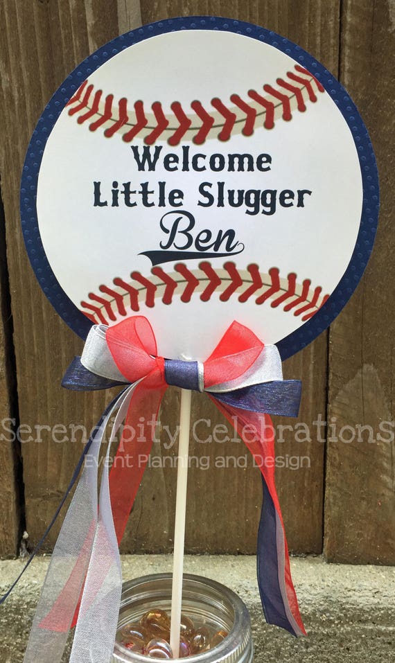Centerpiece Vintage Baseball Personalized Centerpiece Birthday