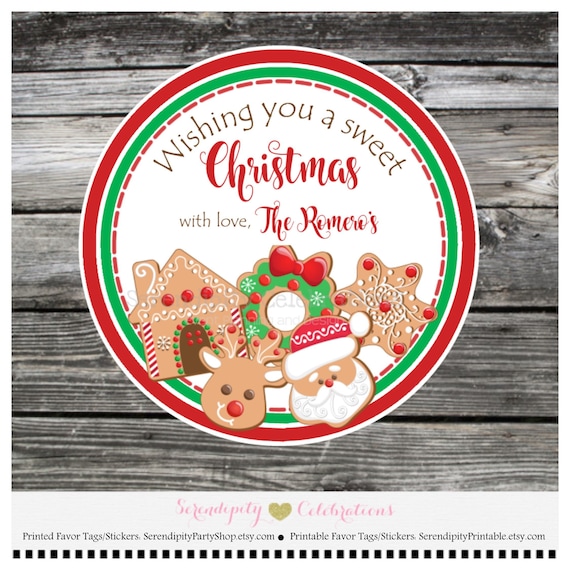 christmas treat labels christmas cooke stickers sweet treats for