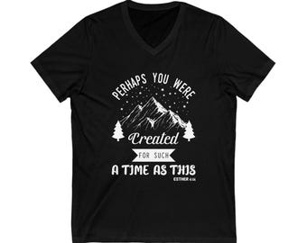 Created for Such a Time as This Esther 4:14 T-Shirt | Christian Bible Verse Shirt | Inspirational Gift for Her