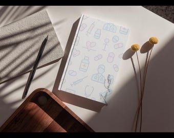 Aesthetic Hardcover Journal - Perfect Personalized Gift for Nurses and Healthcare Professionals, Medical Design