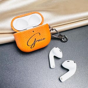 Custodia in vera pelle personalizzata per AirPods 1/2/3/4, custodia personalizzata per AirPods 1,2,3,4 e Pro 1, 2, custodia in pelle martellata per AirPods
