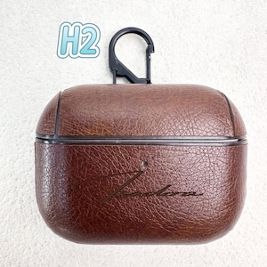Personalized Leather AirPods Case with Hook: Engraved Monogram image 18