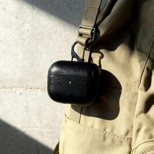 Personalized Leather AirPods Case with Hook: Engraved Monogram image 10