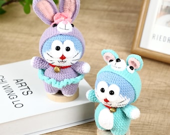 Doraemon crochet / Doraemon amigurumi/ Doraemon plus toy/Handmade gift /Christmas gift / Birthday gift / Desktop decor&Shelf display