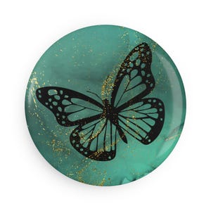 Butterfly Button Magnet, Round (1 & 10 pcs)