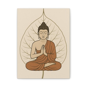 Buddha Meditation Canvas Art: Serene Home Decor, Yoga Studio Gift
