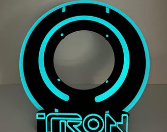 Tron Legacy Identity Disc Display | 3D Printed Glowing Tron Inspired Prop | Sci-Fi Collectible