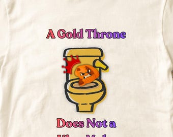 No Kings progressive political protest tee. Short sleeve 100% cotton classic casual unisex shirt. Colorful sustainable pro democracy T-shirt