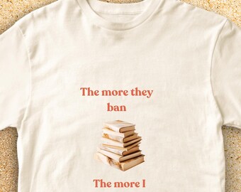 Read banned books positive tee. Short sleeve classic 100% cotton casual shirt. Unisex women men T-shirt. Colorful fun empowering clothing.