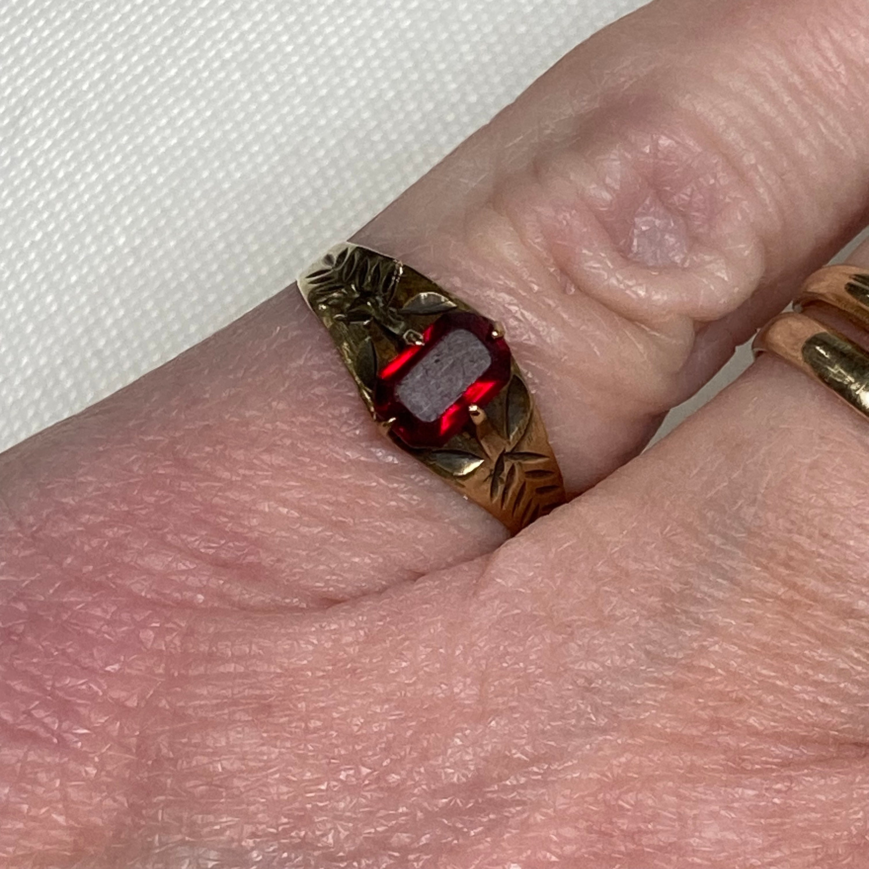 Little Ruby Ring Etsy