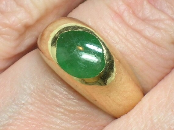 Emerald 14K Ring, Stirrup Setting. Mod era does Me