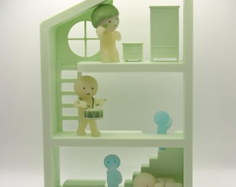 Smiski House Display Shelf with Furniture and Stairs