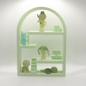 Smiski House Display Shelf with TV and Moving Boxes